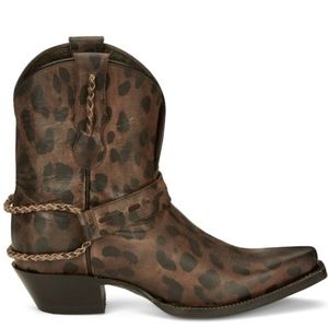 Tony Lama Women's Vaqueras Indira Cheetah Print Round Toe Western Boot, Size 7